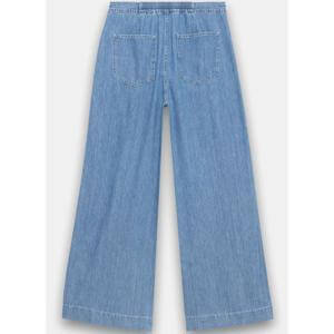 Mint Velvet Mid Indigo Tie Waist Wide Jeans